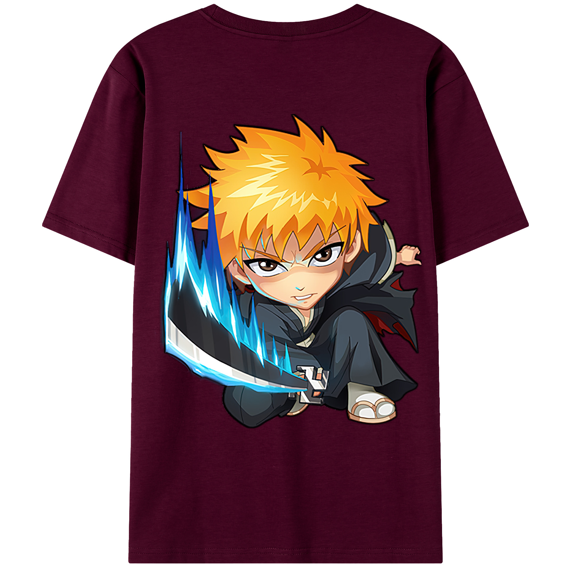 （画像用） ブリーチ 黒崎一護（くろさき いちご）BLEACH Kurosaki Ichigo レディース半袖Tシャツ(バックプリント)